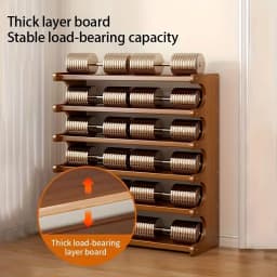 1pc [Bamboo Shoe Rack] Christmas Gift Bamboo Shoe Rack | Wood Grain Decoration Shoe Storage Organizers for 15/24 Pairs, Easy to