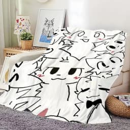 Cute Boykisser Silly Cat Blanket Soft Comfortable Nap Plush Suitable For Iiving Room Office Bedroom Birthday Home Kid Gift