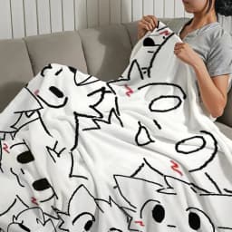 Cute Boykisser Silly Cat Blanket Soft Comfortable Nap Plush Suitable For Iiving Room Office Bedroom Birthday Home Kid Gift