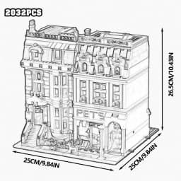 Creative Expert Street View Police Station Building Blocks Pet Store Model Assembly Sets Desk Decor Bricks Toys Gift For Adults