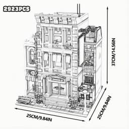 Creative Expert Street View Police Station Building Blocks Pet Store Model Assembly Sets Desk Decor Bricks Toys Gift For Adults