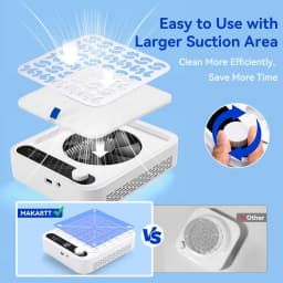 Makartt Nail Dust Collector - Professional Powerful Suction Larina Dust Collector Nail Tech LED Display, Adjustable Speed