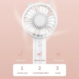 Portable Handheld Fan Small Cooling Fan USB Rechargeable Eyelash Eyelash Mute Cooler Handheld Fan Mini USB Rechargeable Desk
