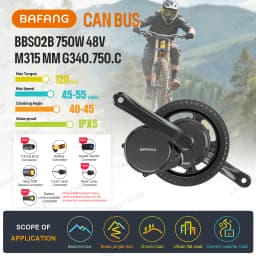 Bafang BBS02B BBSHD BBS01B 750W 48V 250W 1000W Mid Drive Motor 8Fun Ebike Conversion kit Electric Bicycle Engine with 48VBattery
