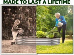 Galvanized Raised Garden Beds Outdoor, 4x2x1 ft Metal Planter for Vegetables and Flowers, Tool-Free Assembly (Silver)