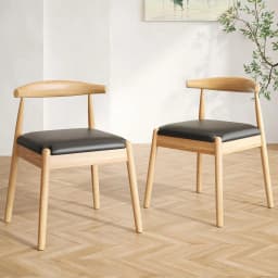 Dining Chairs Set of 2, Mid-Century Modern Kitchen & Dining Room Chairs with Solid Wood Legs, for Home