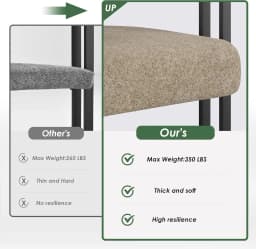 Farini Set of 2 Upholstered Bouclé Dining Arm Chairs, Modern Accent Chairs with Cushioned Seat & Back, for Living Room