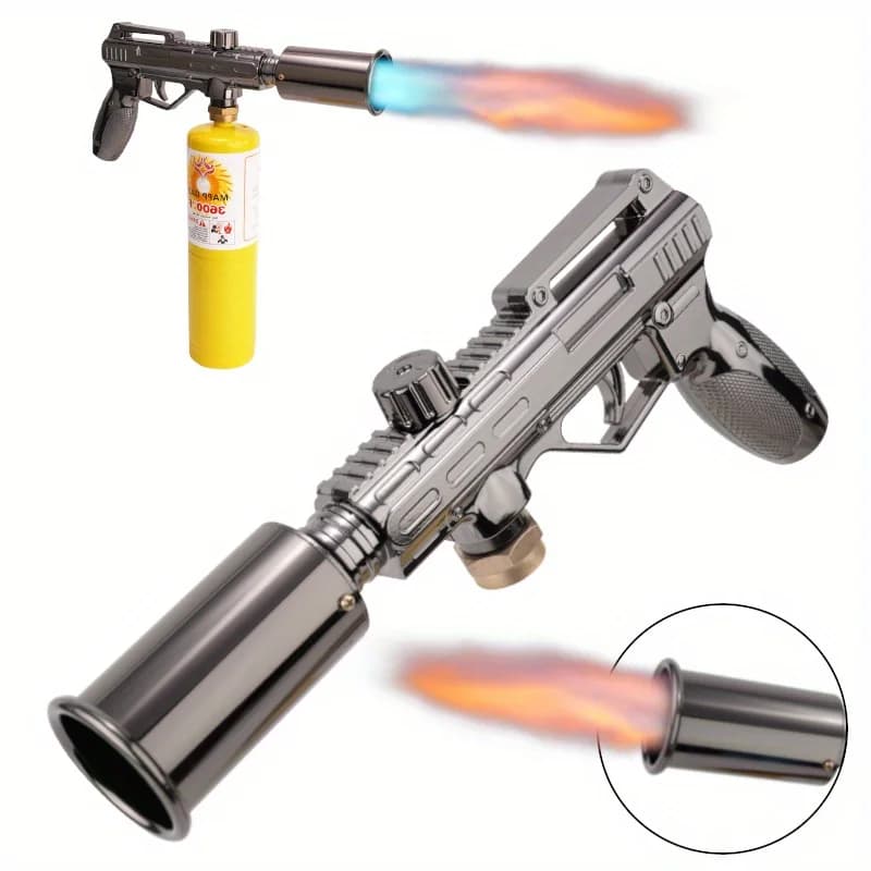 Powerful Propane Torch Gun Campfire Starter Adj. Flame Jet for Weed BBQ Camping Welding Charcoal 800,000 BTU