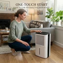 AIRPLUS 4500 Sq. Ft Dehumidifiers for Home, 70 Pints Dehumidifier for Basement with Drain Hose, Continuous Drainage, Intelligent Humidistat, Dehumidifier for Bathroom, Bedroom, Large Room