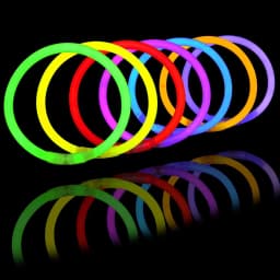 Bulk Glowsticks Bracelets Necklaces Glow in the Dark Neon Easter Christmas Halloween Football Party Supplies Pack