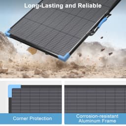 E-POWO 20V Bifacial Solar Panel 220W Foldable Solar Charger Solar with 23.4% Energy Conversion Rate For Car Boat Caravan Camping