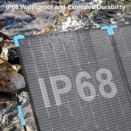 E-POWO 20V Bifacial Solar Panel 220W Foldable Solar Charger Solar with 23.4% Energy Conversion Rate For Car Boat Caravan Camping