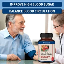 Berberine Capsules, with Ceylon Cinnamon, Energy, Heart & Metabolism Support, Balance Blood Sugar Levels