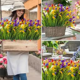 10/20 Pcs Indoor/Outdoor Calla Lily Artificial Flowers, Colorful UV-resistant Plastic Material for Home Garden, Planters, Porch