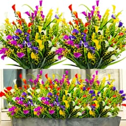 10/20 Pcs Indoor/Outdoor Calla Lily Artificial Flowers, Colorful UV-resistant Plastic Material for Home Garden, Planters, Porch
