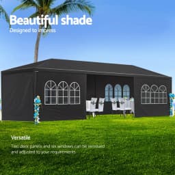 10x30' Wedding Party Canopy Tent Outdoor Gazebo with 8 Removable Sidewalls