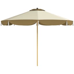 9ft Patio Umbrella, Upf 50+ Outdoor Umbrella, Cream White