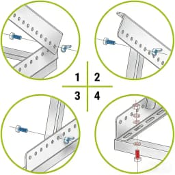 28inch 2-Pack Adjustable Solar Panel Mounting Bracket Triangle Aluminum Alloy PV Tilt Support Rack for RV Boat Roof 0-90° Angle Adjustable