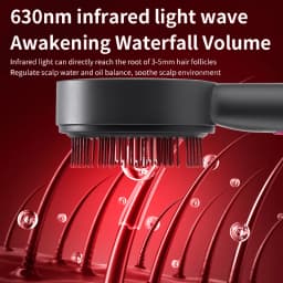 Red Light Scalp Massager with Serum Applicator, Electric Hair Comb with 3 Modes & 630nm LED, Rechargeable for Scalp Stimulation