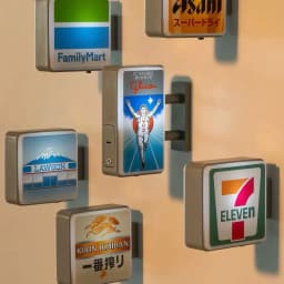 1pcs Dotonbori Glico 711 Lake Kawaguchi-ko Town Lawson Advertising Store Sign Lightboard Photo Spot Fridge Magnet Sticker