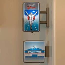 1pcs Dotonbori Glico 711 Lake Kawaguchi-ko Town Lawson Advertising Store Sign Lightboard Photo Spot Fridge Magnet Sticker