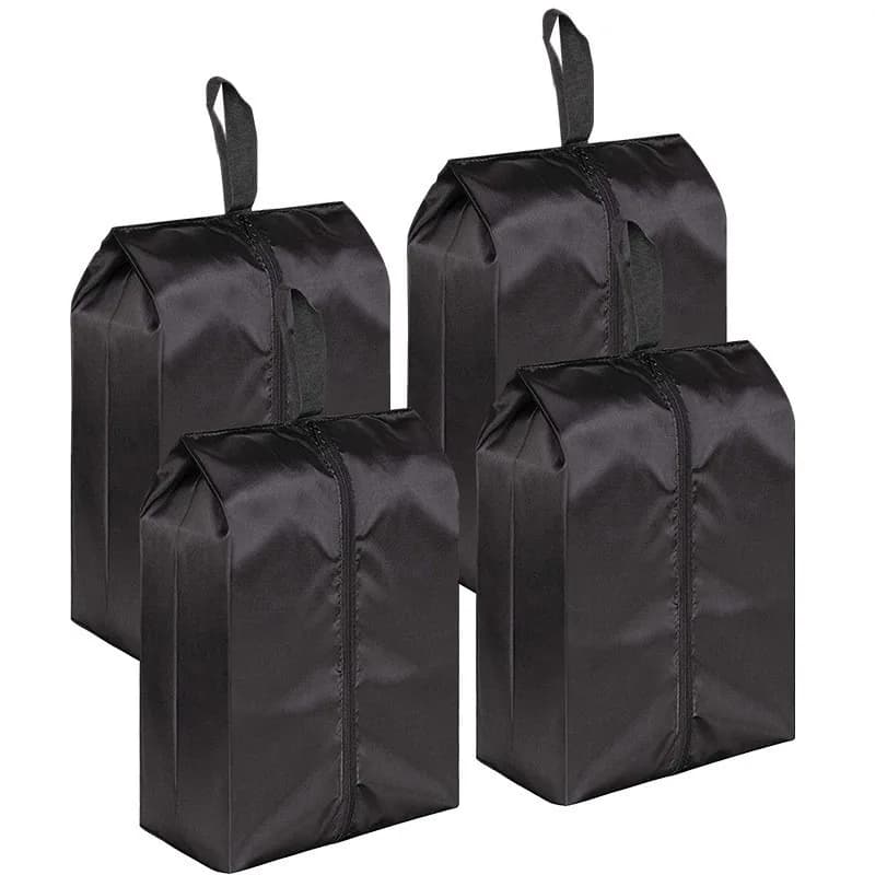 2 or 4 Pack Portable Nylon Waterproof Shoe Storage Bags with Zipper Closure for Men and Women Travel or Family Item Organize