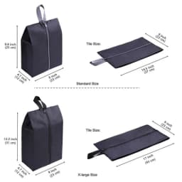 2 or 4 Pack Portable Nylon Waterproof Shoe Storage Bags with Zipper Closure for Men and Women Travel or Family Item Organize