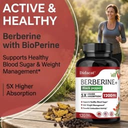 Berberine Supplement 1200mg - Ultra Pure 98% Berberine HCL - Healthy Weight Management, Immune Support - Non GMO