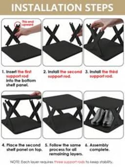 Multi-tier Vertical Shoes Storage Rack 6-9 Layers X-shaped Detachable Plastic Shoe Organizer Lightweight Easy Disassembly Household Space Saving Shoe Shelf Stackable Design Footwear Storage Holder For Indoor Home Bedroom Entrance Shoe Organization