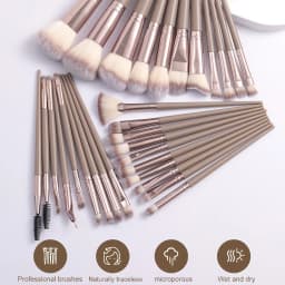54PCS Makeup Tools: 30PCS Brush Set + 10PCS Makeup Sponges + 10PCS Powder Puffs + 4PCS Tools