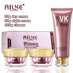 AILKE Lightening Facial Cream, Brightening, Reduce Spots, For Black and Dark Skin, Whitening Face Care Set for All Skin Types