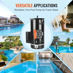 SucceBuy 2HP Pool Pump Motor Frame 230V (7.8Amps) 3450 RPM 60Hz 1.3 Service Factor CCW Rotation Square Flange Replacement Motor