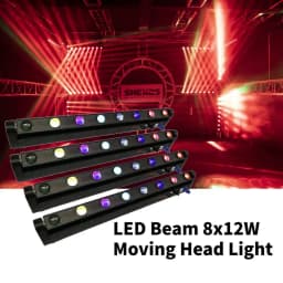 SHEHDS 2/4/8PCS Beam LED 8x12W RGBW Bar Moving Head Stage Lighting DMX512 For DJ Disco Party Night Club Stage Equipment
