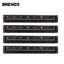 SHEHDS 2/4/8PCS Beam LED 8x12W RGBW Bar Moving Head Stage Lighting DMX512 For DJ Disco Party Night Club Stage Equipment