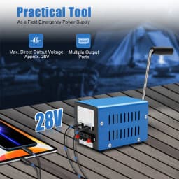 Hand Crank Generator 20W Portable Emergency Power Bank with 5V USB Output for Outdoor Survival Camping Travel Phone Charger