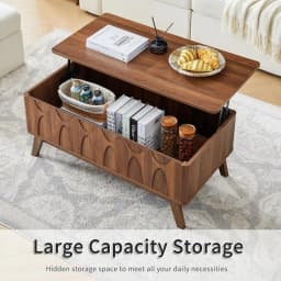 Coffee Table, Lift Top Coffee Table with Hidden Compartment,Mid Century Modern Lift Tabletop for Home Living Room, Customized