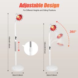 275W Infrared Light Lamp, Skin Lamp, Body Pain Relief, and Skin Smooth 360 ° for Homes, Massage Parlors