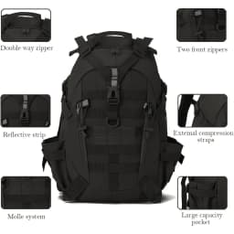 Hunting Tactical Backpack with Reflective Strips & Modular Loading System Ideal for Hunting Gear Storage Camping Hiking Outdoor