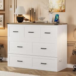 Full Size Murphy Bed Cabinet Bed Foldable Platform Bed with Charging Station Storage Drawer for Small Bedroom, Customized