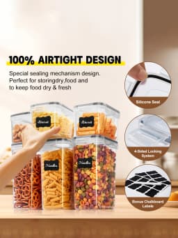 24/48pcs, Sealed Food Storage Containers with Lids - Lunch Boxes Ideal for Organizing and Storing Grains, Rice, Pasta, Tea, Nuts
