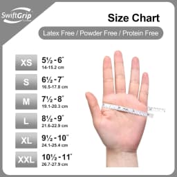 Powder-Free White Nitrile Gloves, 4XL Sizes with Size Chart, Super Flexible for Manicure, Pet Care, Crafting & Daily Chores