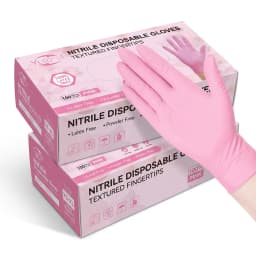 Powder-Free White Nitrile Gloves, 4XL Sizes with Size Chart, Super Flexible for Manicure, Pet Care, Crafting & Daily Chores