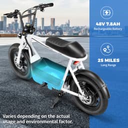 500W Caroma Electric Scooter with Seat for Adults, 16 Inch Fat Tire, Multiple Suspension, Electric Motorcycle Mini Bike with Basket for Pet S & Cargo