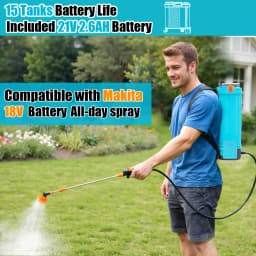 Battery Powered Backpack Sprayer 4 Gallon,100 PSI Electric Garden Sprayer Works with Makita 18V 2.6 Ah Battery,Charger Included
