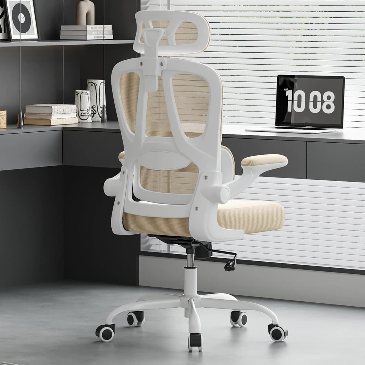 Farini Ergonomic Office Chair, Home Office Desk Chair with Lumbar Support & Headrest, High Back Computer Chair for Work, Study