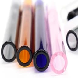 7 pcs Clear/Color Glass Beverage Straw, 4-Inch Reusable, Used For Coffee and Beverage, Cocktails, Wine Consumption