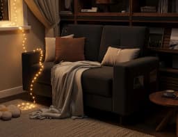 Loveseat Sofa 53" Small Couches for Small Spaces 2 Seater Mini Couch for Bedroom Dark Grey Comfy Modern Love Seat, Customized