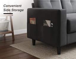 Loveseat Sofa 53" Small Couches for Small Spaces 2 Seater Mini Couch for Bedroom Dark Grey Comfy Modern Love Seat, Customized