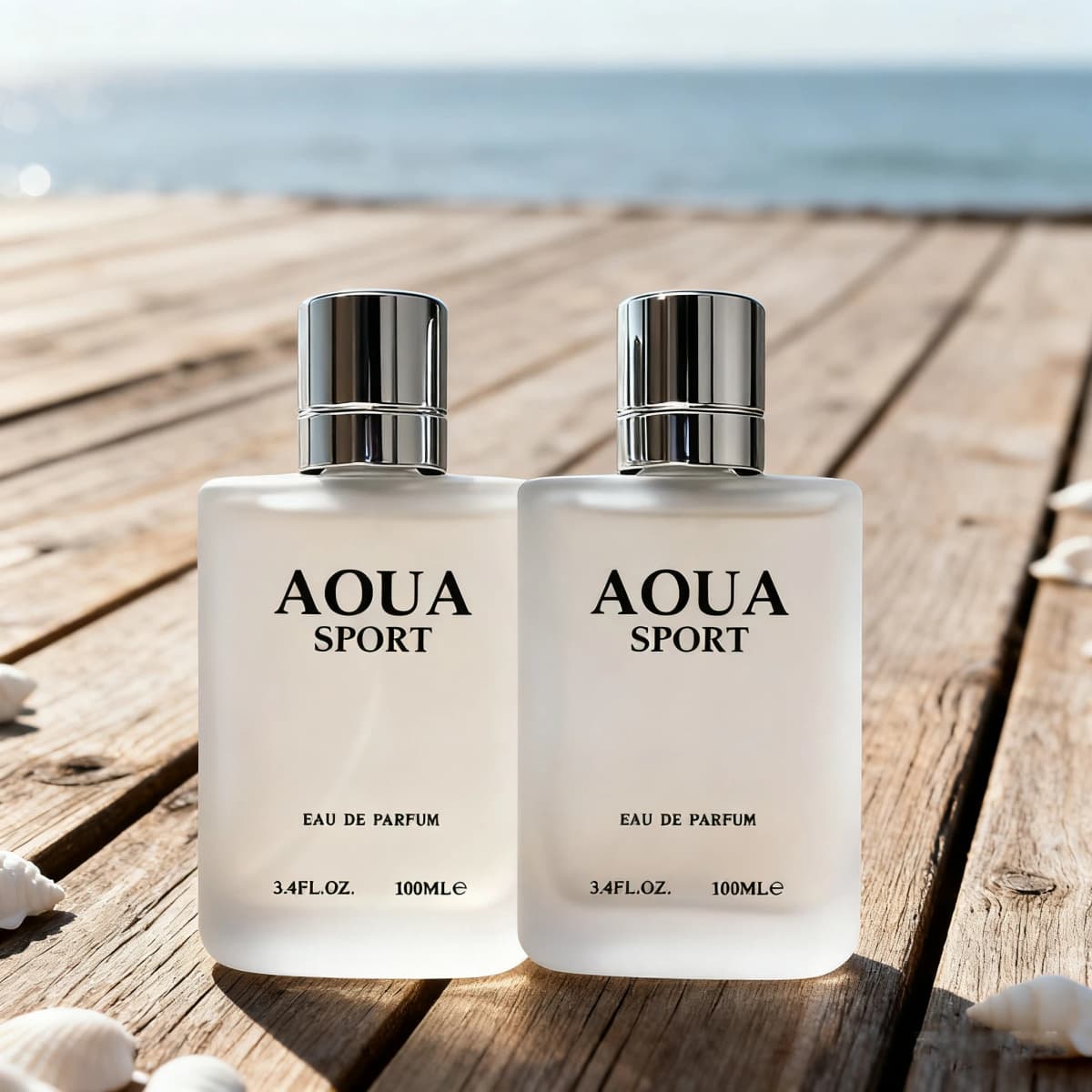 2PCS AQUA Men‘s Perfume EDP 100ML 3.4FL.OZ, Aquatic Aromatic Eau de Parfum, Fresh Lime Musk Ocean Fragrance Spray Men‘s Cologne