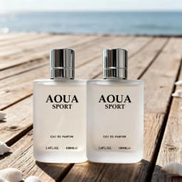 2PCS AQUA Men‘s Perfume EDP 100ML 3.4FL.OZ, Aquatic Aromatic Eau de Parfum, Fresh Lime Musk Ocean Fragrance Spray Men‘s Cologne